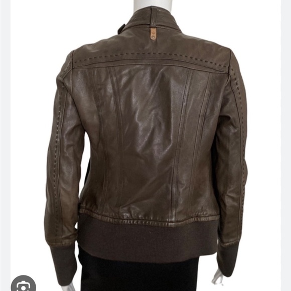 VINTAGE ARITZIA X MACKAGE genuine leather jacket. Small, black - Picture 4 of 5